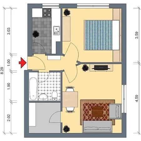 Wilhelmstr-11-whg-og1 * 塞巴特黑灵斯多夫